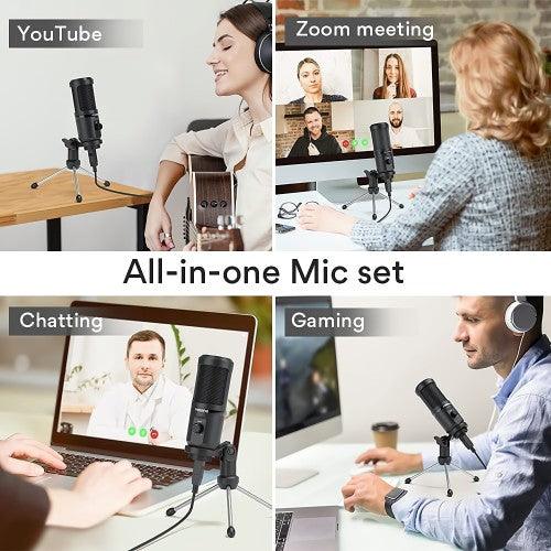 MAONO USB Computer Microphone with Mic Gain Knob, Condenser Recording Mic for PC, Gaming, Streaming, Podcasts - AU-PM461TR - Toytexx MAONO USB Computer Microphone with Mic Gain Knob, Condenser Recording Mic for PC, Gaming, Streaming, Podcasts - AU-PM461TR - Toytexx